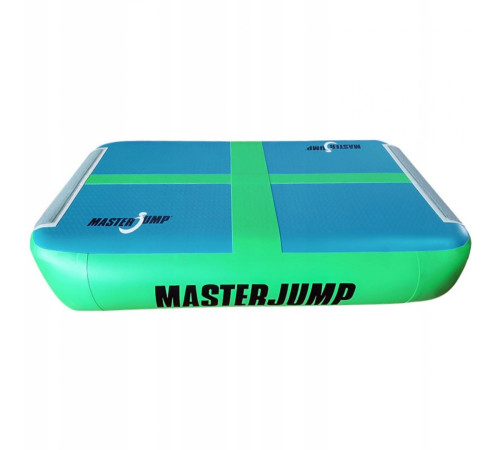 Надувний гімнастичний мат MASTER 60 x 100 x 20 см Зелено-голубий Надувний гімнастичний мат MASTER 60 x 100 x 20 см Зелено-голубий