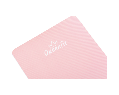 Килимок (мат) для фітнесу та йоги Queenfit NBR 1,5 см рожевий