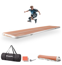 Килимок надувний inSPORTline Airstunt 500 x 100 x 10 см, бежевий