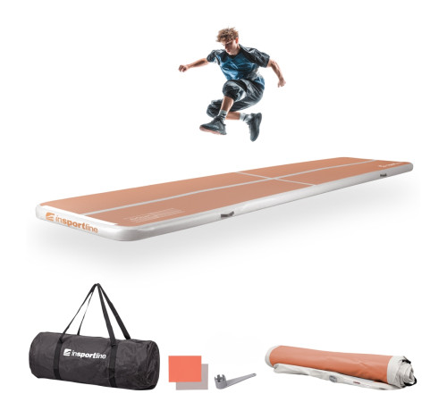 Килимок надувний inSPORTline Airstunt 500 x 100 x 10 см, бежевий