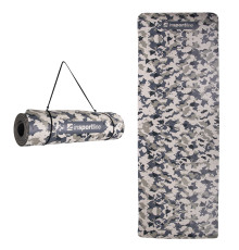  Гімнастичний килимок inSPORTline Camu 173x61x0,4 cm - сірий камуфляж