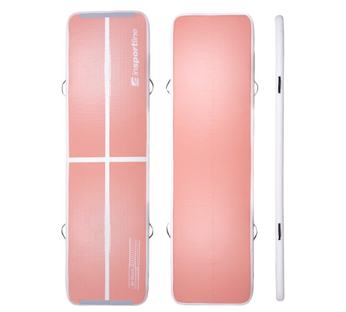 Килимок надувний Airtrack inSPORTline Airstunt 400x100x10 см, рожевий