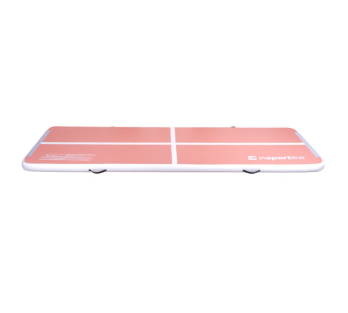 Килимок надувний Airtrack inSPORTline Airstunt 400x100x10 см, рожевий