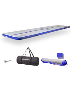 Килимок надувний Airtrack inSPORTline Airstunt 500x100x10 см, біло-синій