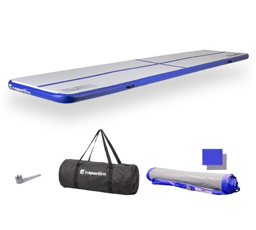 Килимок надувний Airtrack inSPORTline Airstunt 500x100x10 см, біло-синій