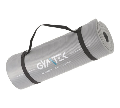 Килимок (мат) для фітнесу та йоги Gymtek NBR 1,5 см сірий