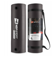 Мат для фітнесу та йоги з отворами Hop-Sport HS-N015GM 1,5 см чорний