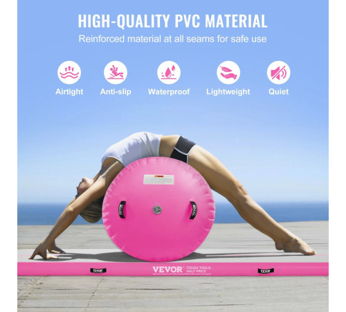 Килимок надувний VEVOR, біло-рожевий