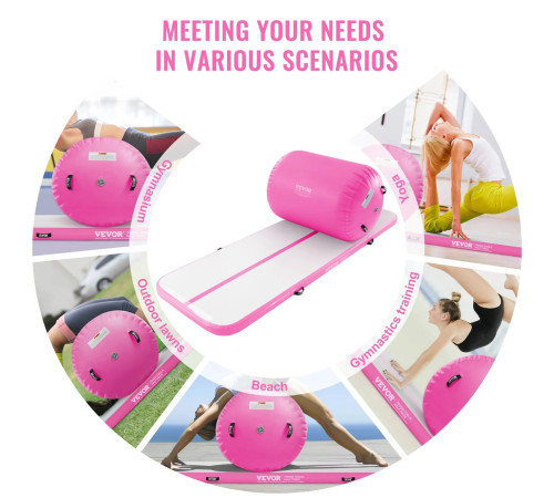 Килимок надувний VEVOR, біло-рожевий