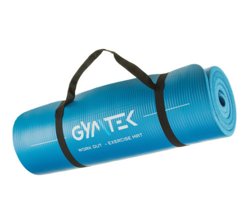 Килимок для фітнесу та йоги Gymtek NBR 1,5 см блакитний