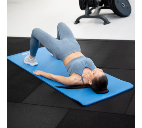Килимок для фітнесу та йоги Gymtek NBR 1,5 см блакитний