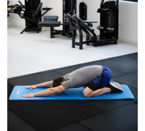 Килимок для фітнесу та йоги Gymtek NBR 1,5 см блакитний