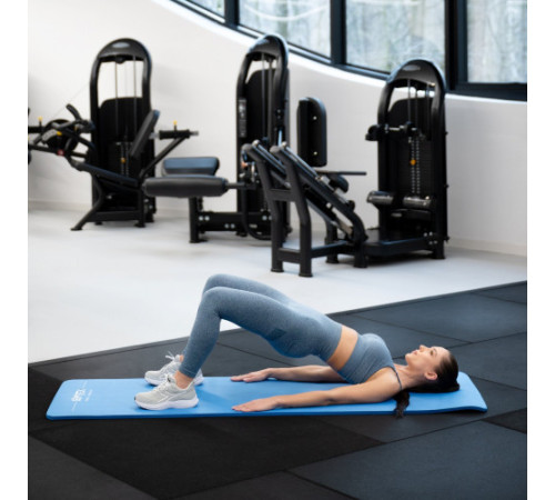 Килимок для фітнесу та йоги Gymtek NBR 1,5 см блакитний
