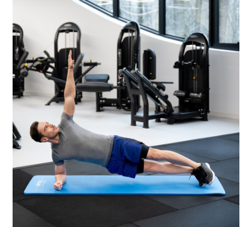 Килимок для фітнесу та йоги Gymtek NBR 1,5 см блакитний