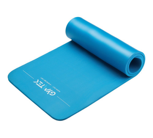 Килимок для фітнесу та йоги Gymtek NBR 1,5 см блакитний