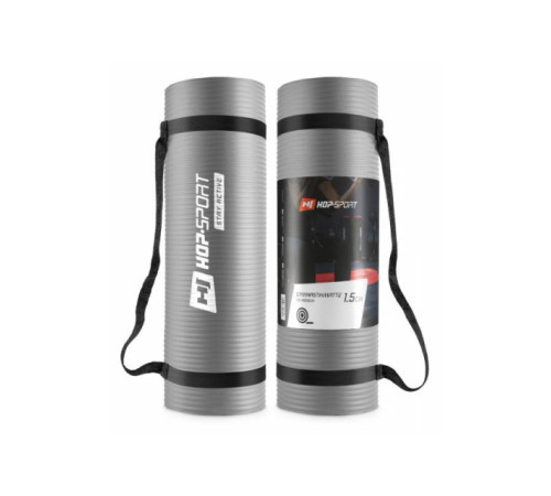 Мат для фітнесу та йоги Hop-Sport HS-N015GM 1,5 см сірий Мат для фітнесу та йоги Hop-Sport HS-N015GM 1,5 см сірий
