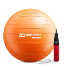 Фітбол Hop-Sport 65 см помаранчевий + насос