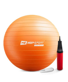Фітбол Hop-Sport 65 см помаранчевий + насос