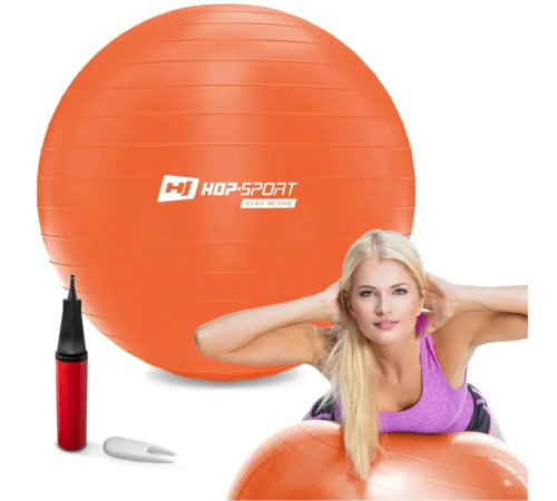 Фітбол Hop-Sport 65 см помаранчевий + насос Фітбол Hop-Sport 65 см помаранчевий + насос