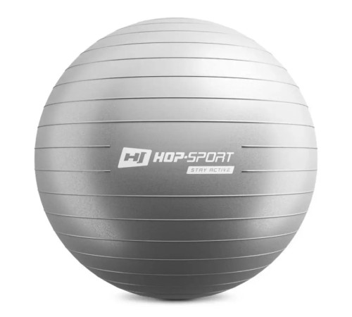 Фітбол Hop-Sport 65 см сріблястий + насос Фітбол Hop-Sport 65 см сріблястий + насос