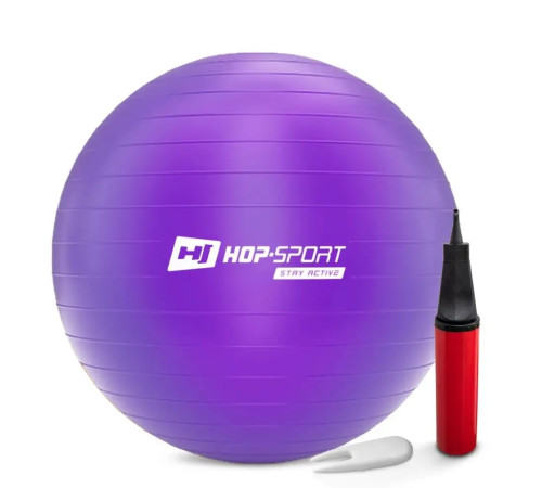 Фітбол Hop-Sport 65 см фіолетовий + насос Фітбол Hop-Sport 65 см фіолетовий + насос