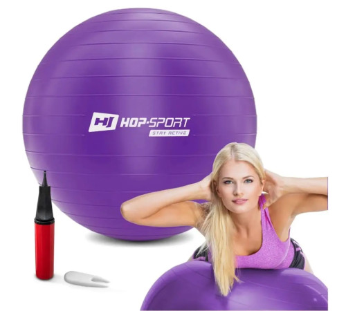 Фітбол Hop-Sport 65 см фіолетовий + насос Фітбол Hop-Sport 65 см фіолетовий + насос