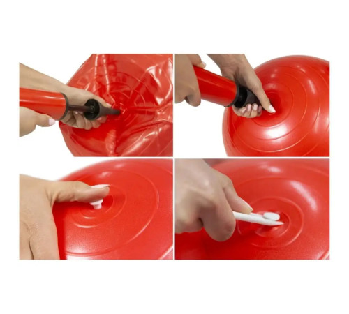 Фітбол Hop-Sport 65 см червоний + насос Фітбол Hop-Sport 65 см червоний + насос