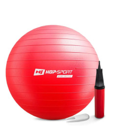 Фітбол Hop-Sport 65 см червоний + насос