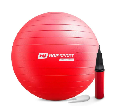 Фітбол Hop-Sport 65 см червоний + насос Фітбол Hop-Sport 65 см червоний + насос