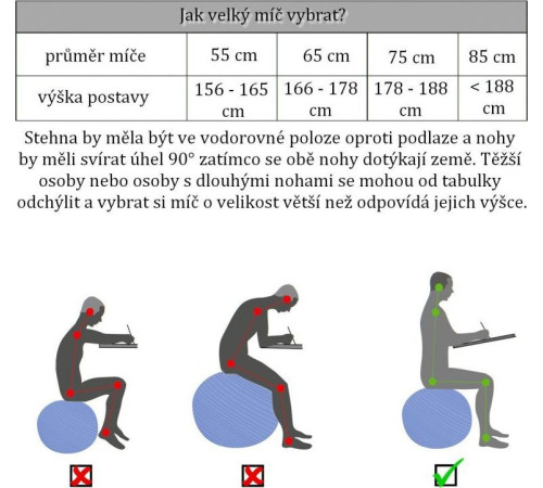 Гімнастичний м'яч з насосом Movit 55 cm - світло-рожевий