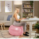 Фітбол масажний Hop-Sport 65 см рожевий + насос