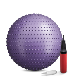 Фітбол масажний Hop-Sport 65 см фіолетовий + насос