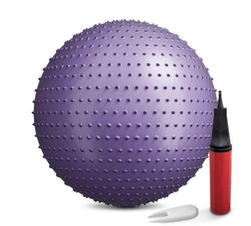 Фітбол масажний Hop-Sport 65 см фіолетовий + насос Фітбол масажний Hop-Sport 65 см фіолетовий + насос