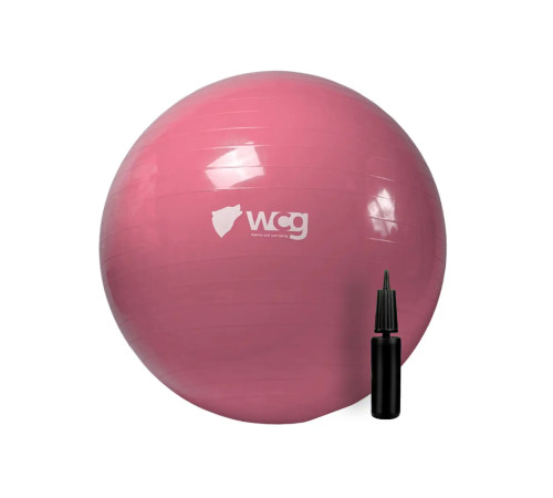 М'яч для фітнесу WCG 65 Anti-Burst 250 кг персиковий + насос М'яч для фітнесу WCG 65 Anti-Burst 250 кг персиковий + насос