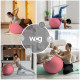 М'яч для фітнесу WCG 65 Anti-Burst 250 кг персиковий + насос
