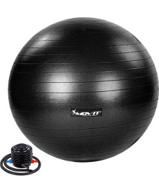 Гімнастичний м'яч з насосом Movit 85 cm - чорний 