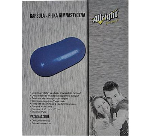 Гімнастичний м'яч Allright Kapsuła 50cm - капсула/синій Гімнастичний м'яч Allright Kapsuła 50cm - капсула/синій