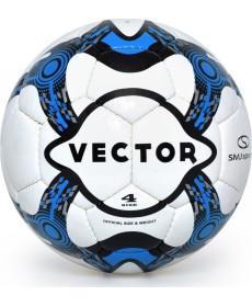 Футбольний м'я SMJ sport Piłka VECTOR розмір 4  біло-блакитний 