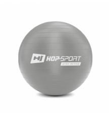 Фітбол Hop-Sport 45 см сріблястий + насос 2020