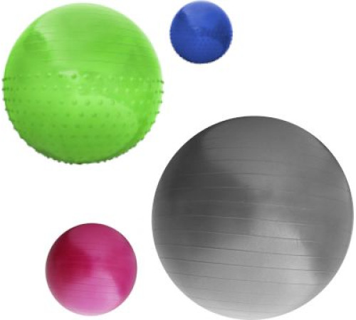 SportVida Piłka gimnastyczna pompka różowa 65cm SportVida Piłka gimnastyczna pompka różowa 65cm