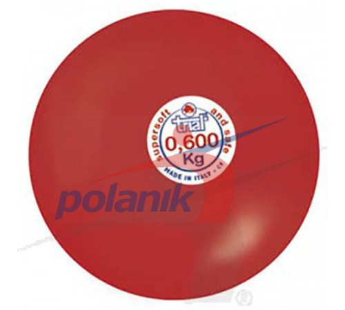 Гумовий м'яч Polanik TRIAL super soft 0,6 кг червоний