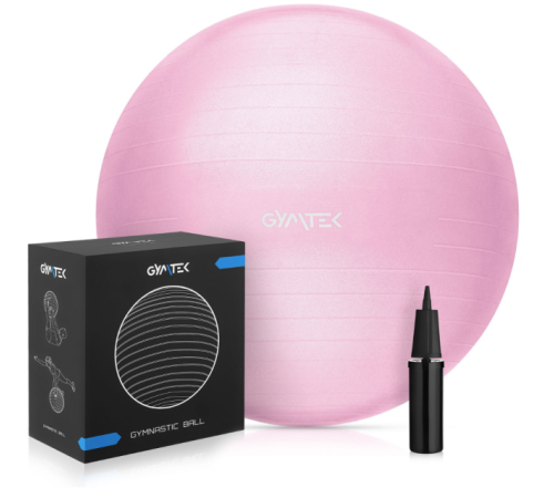 Фітбол Gymtek 65 см рожевий + насос Фітбол Gymtek 65 см рожевий + насос
