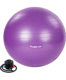 Гімнастичний м'яч з насосом Movit 75 cm - фіолетовий 