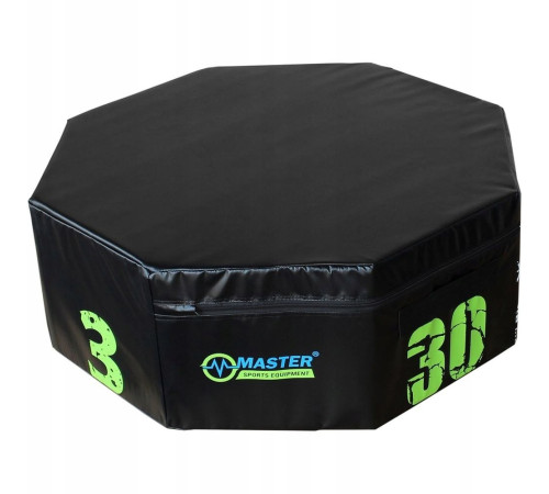 Пліометричний бокс MASTER 30 см, чорно-зелений