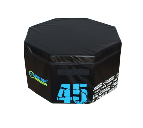 Пліометричний бокс MASTER 45 см, чорно-синій