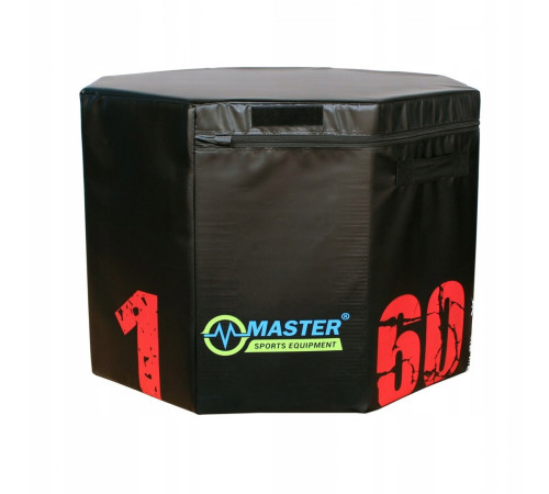 Пліометричний бокс MASTER 60 см, чорно-червоний