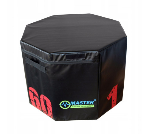 Пліометричний бокс MASTER 60 см, чорно-червоний