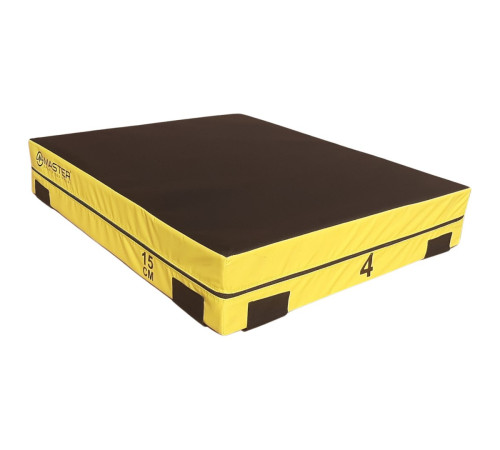 Пліометричний бокс MASTER Soft 90 x 75 x 15 см, чорно-жовтий