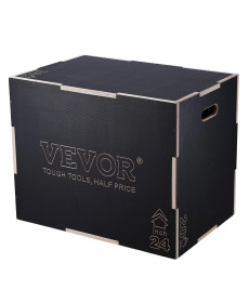 Пліометричний бокс VEVOR 30/24/20 дюймів, чорний