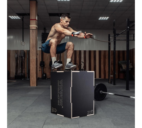 Пліометричний бокс VEVOR 30/24/20 дюймів, чорний